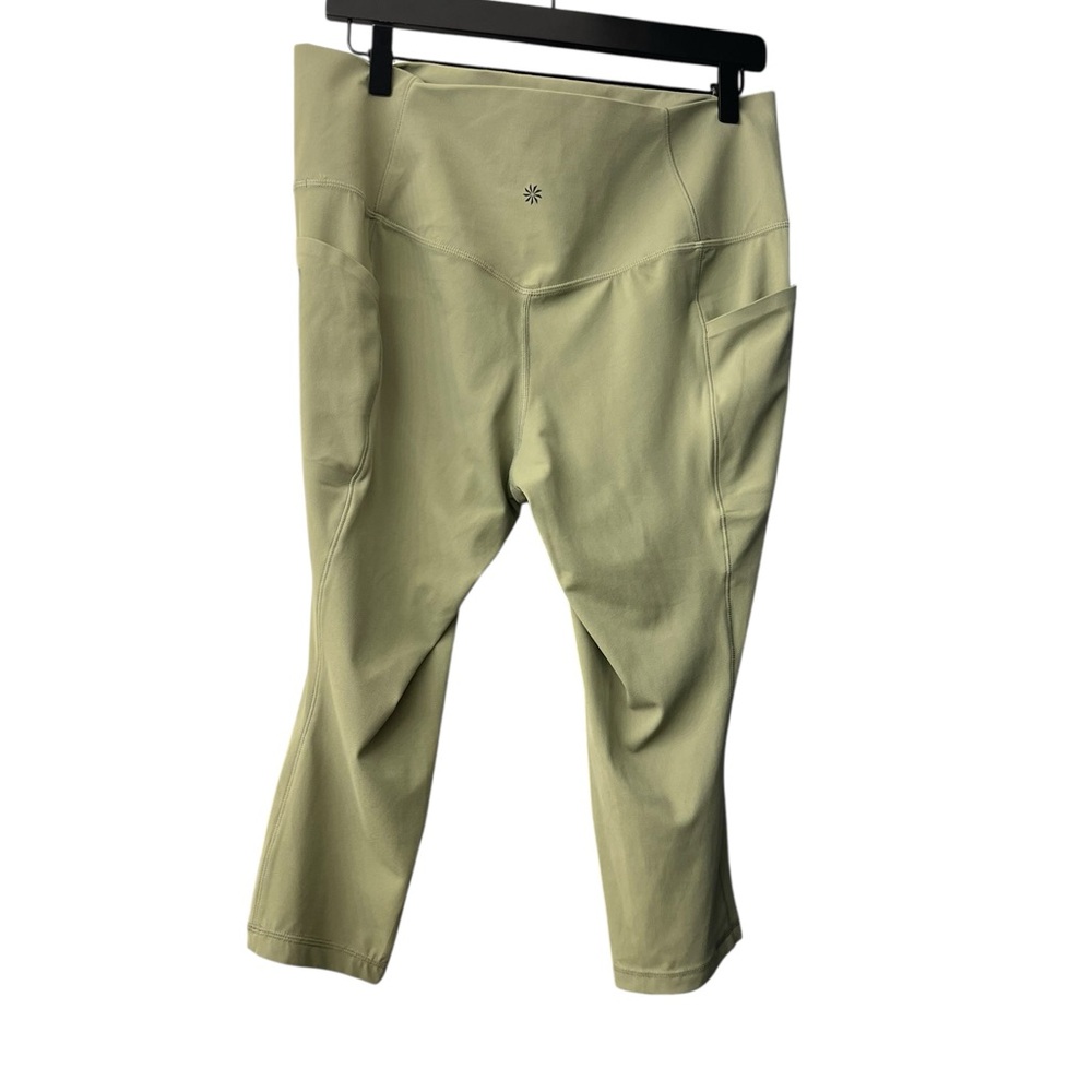 Athleta Salutation Stash Pocket II Capri Leggings XL NWT Green - Picture 3 of 10